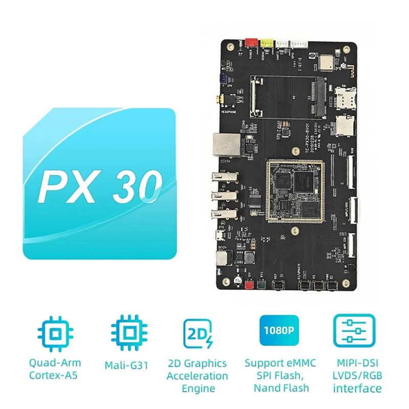 Tablero de desarrollo de 64 bits de cuatro núcleos Rockchip PX30